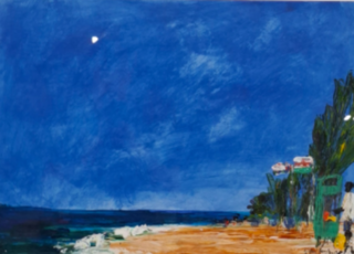Schilderij, Maya Wildevuur, Palmen